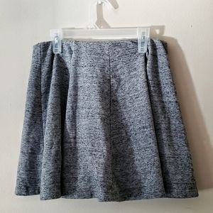 Cute Grey Skirt Elastic Waste